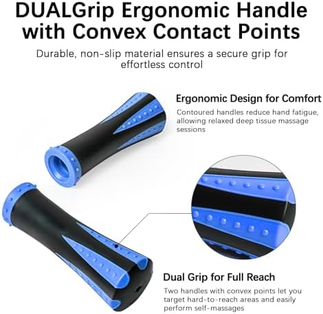 Muscle Roller Massage Roller Stick- Deep Tissue Fascia Blaster for Myofascial Pain Relief, Lymphatic Drainage & Body Sculpting, Handheld Physical Therapy & Recovery Tool ​(Blue & Black - Image 5