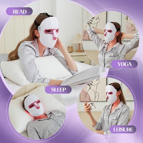 Red Light Therapy for Face, 7 Color LED Face Mask, Cordless Rechargeable - Image 5