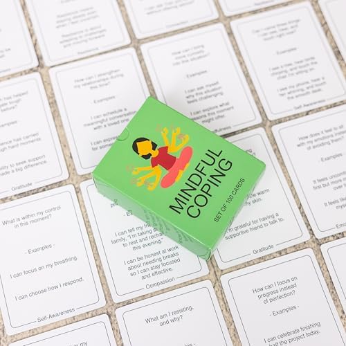 100 Coping Skills Cards for Teens & Adults, Ages 12+ – Mindfulness, Self-Care and Stress Management Activities for Emotional Wellness, Reflection and Calm - Image 4
