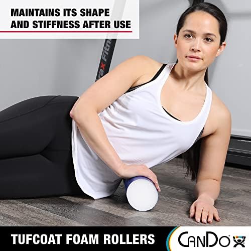 CanDo Premium TufCoat Blue Coated Foam Rollers for Muscle Restoration, Massage Therapy, Rehabilitation, Sport Recovery and Physical Therapy for Home, Clinic and Gym - Image 5