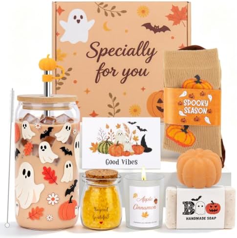 Fall Gifts for Women, Halloween Boo Basket Stuffers, Relaxing Spa Gifts Set by Ithmahco