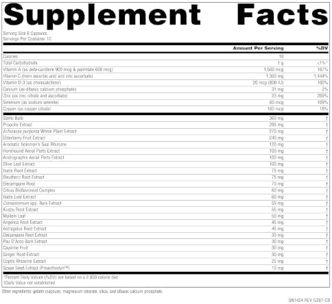 Source Naturals Wellness Formula, Advanced Immune Support - 60 Capsules - Image 2