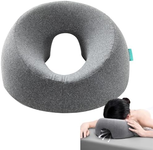 xiaomubiao Face Down Pillows for Massage Table, Massage Headrest for Bed, Face Pillow for Stomach Sleeping, BBL Pillow After Surgery Post Eye Surgery & Vitrectomy Recovery, Removable Cover Grey by xiaomubiao