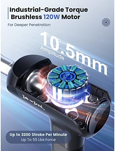 BOB AND BRAD X6 Pro Massage Gun Deep Tissue Percussion with Metal Head - Image 3