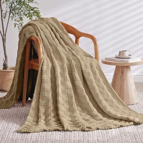 Knitted Weighted Blanket for Adult, No Beads Heavy Blanket 60"x80" 10lbs - Image 2