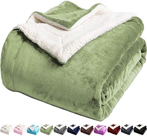 LBRO2M Sherpa Fleece Bed Blanket Super Soft Plush Warm Throw Twin 65"X90" by LBRO2MBedding