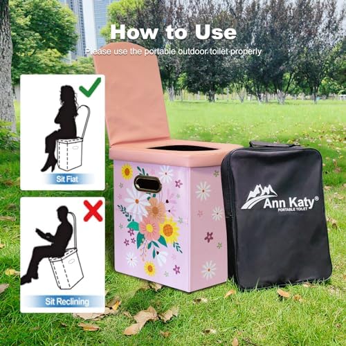 Ann Katy Upgrade XL Portable Toilet for Adults, Extra Large Camping Toilets - Image 4