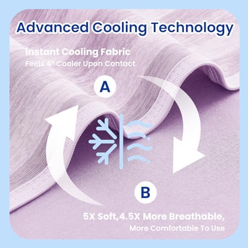 GOHERO Cooling Blanket King, 90"x108" Cooling Throw Bed Blankets for Hot Sleepers and Night Sweats, Arc-Chill Q-max>0.4 Light Weighted, Cold Breathable Summer Cool Blankets for Hot Weather - Image 5