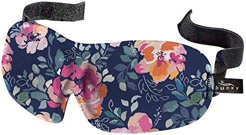 Bucky 40 Blinks No Pressure Eye Mask for Travel & Sleep, Midnight Floral, One Size by Bucky