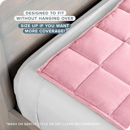 Bare Home Minky Fleece Weighted Blanket (Light Pink, 60"x80" 17lbs) - Image 3