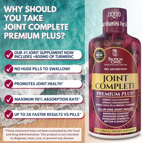 Joint Complete Premium Plus - Liquid Joint Supplement w/Glucosamine, Chondroitin, MSM Plus 800mg Turmeric – 98% Max Absorption – 32oz, 32 serv - Image 6