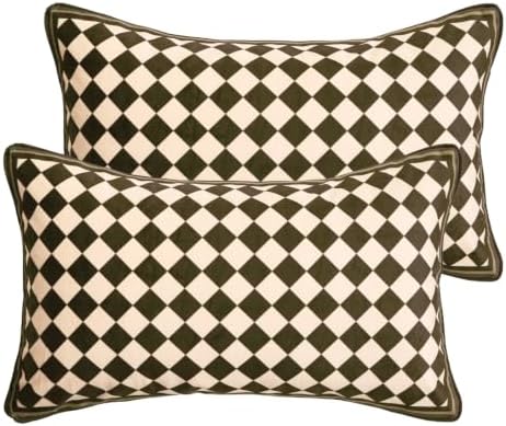 patdrea Designer Velvet Throw Pillow Cover,Set of 2,12"x20"-BrigittaC by patdrea