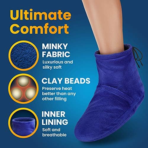 Microwaveable Booties and Feet Warmers - Deep-penetrating heat for relieving foot stiffness, sore muscles and joints, Achilles tendinitis, plantar fasciitis, stress fractures, and circulatory problems - Image 5