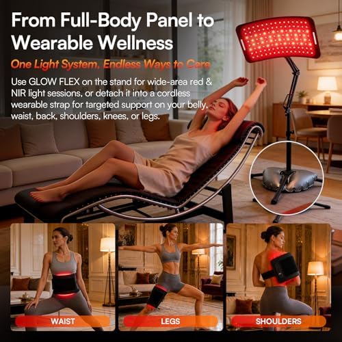 INIA Red Light Therapy Panel & Belt 2-in-1, 1064nm + 850nm Dual NIR - Image 5