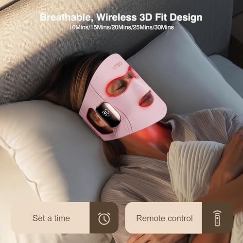 INTEO Red Light Therapy for Face, Red Light Therapy Mask, LED Face Mask - Image 3