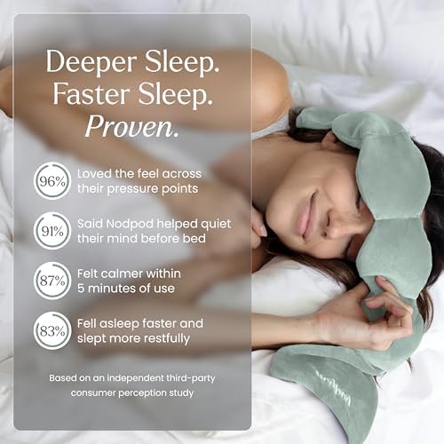 nodpod Patented Gentle Pressure Sleep Mask, Weighted Eye Mask - Image 4