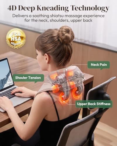 Heycool Cordless Neck and Shoulder Massager with Heat, FSA Eligible HSA - Image 2