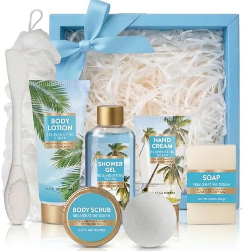 Spa Luxetique Gifts for Women 8pcs Refreshing Ocean Gift Set for Women Bath and Body Works Gift Set Spa Gifts for Womens Get Well Birthday Gifts for Womens Wife Girlfriend Grandma by SPALUXETIQUEWORLD
