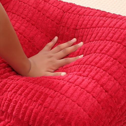 Reading Pillow for Sitting in Bed with Arm,Red Corduroy,M - Image 6