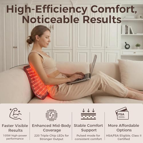 BestQool Red Light Therapy for Body, FSA-HSA Infrared Light Therapy Pad - Image 2