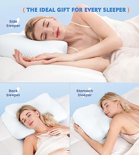 Osteo Cervical Pillow for Neck Pain Relief, Hollow Design Odorless Memory Foam Pillows with Cooling Case, Adjustable Orthopedic Bed Pillow for Sleeping, Support for Side Back Sleepers - Image 7