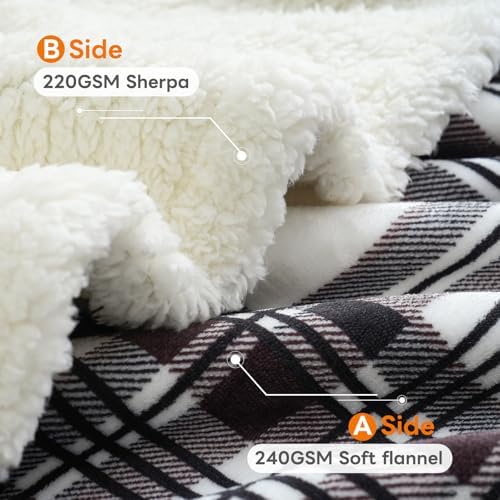 Gracelife Sherpa Fleece Throw Blanket for Couch, Fluffy Plush Warm Fuzzy Blanket for Women and Men, Cozy Thick Soft Twin Blanket for Bed(Gray-2, 60"*80") - Image 6