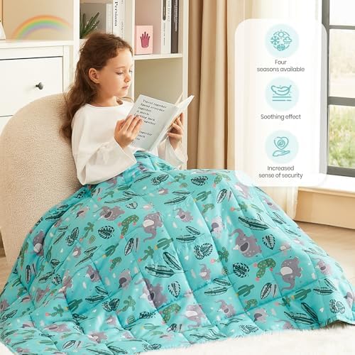 Weighted Blanket - 10 lbs Green Bush Heavy Blanket - Small Size Breathable Lap Blanket(41"x60", 10 lbs) - Image 3