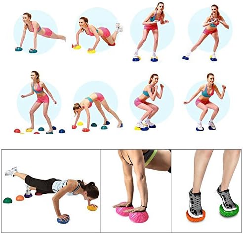 VGEBY1 PVC Semi-Circular Durian Ball Inflatable Half Yoga Balls Massage Point Fitball Exercises Trainer Fitness (Blue) - Image 5