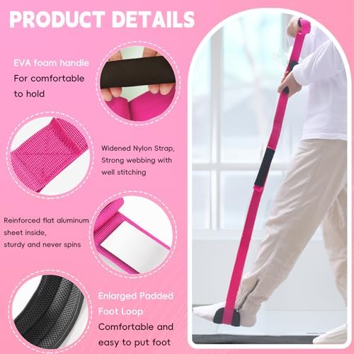 42 Inch Leg Lifter, Rigid Leg Lifter Strap with Handgrips & Foot Loop, Leg Lifter After Hip Replacement &Knee Surgery Recovery Aids Kit, Leg Lifters Getting Legs in and Out of Bed,Car,Wheelchair - Image 3