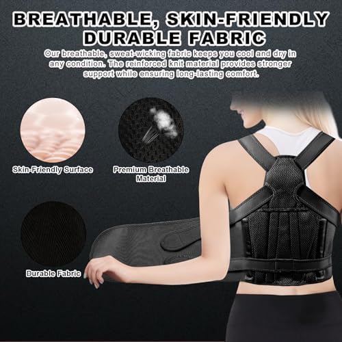Back Brace Posture Corrector for Women and Men, Back Shoulder Support Belt - Image 4
