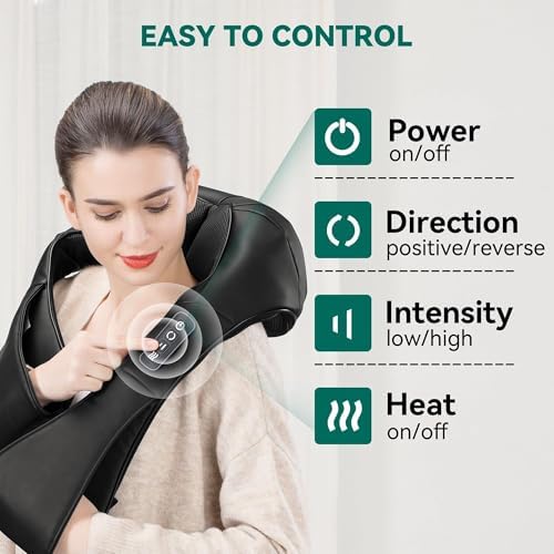 Snailax Cordless Shiatsu Neck and Shoulder Massager with Heat - Image 6