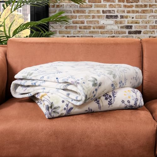 Lucky Brand Wildflower Purple Floral 50"x70" Cozy Plush Blanket - Premium Microfiber Throw for Luxurious Comfort and Style - Image 6