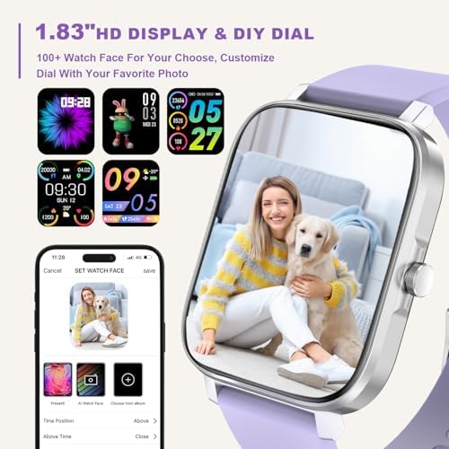 Choiknbo Smart Fitness Tracker Watch with Heart Rate Monitor, Activity Tracker with Pedometer, Sleep Monitor, Calories & Step Counter, Waterproof Smart Watch for Women Men Fitness Watch for Sports - Image 6
