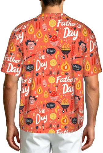 Men's Scrub Top,V-Neck Spill Wrinkle Resistant,3 Pockets-Father's Day (1) - Image 2