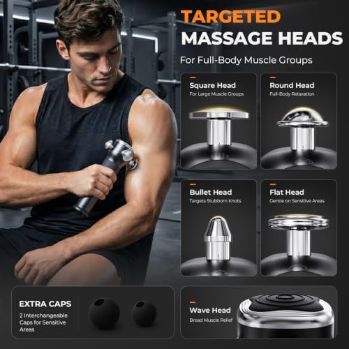 2026 Upgraded Therapy Massager - Handheld Deep Tissue Vibration Massager for Full Body Pain Relief & Fascial limitation & Treats Sensitive Areas | Pressure Point Massage Tool - Image 3