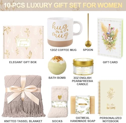 Wasocol Birthday Gifts for Women Self Care Gift Basket, Get Well Relaxing Spa Gift Baskets for Women, Unique Inspirational Gifts for Mom Wife Grandma Sister Friend Her - Image 2