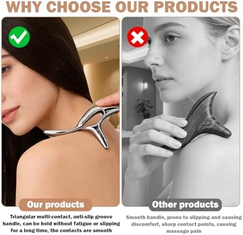 Trigger Point Massage Tool,Thumb Saver Massage Tool for Deep Tissue Massage & Acupressure Body Gua Sha Tool, Muscle Scraper Massager, Thumb Saver Tool, Fascia Blaster for Body Pain Relief - Image 4