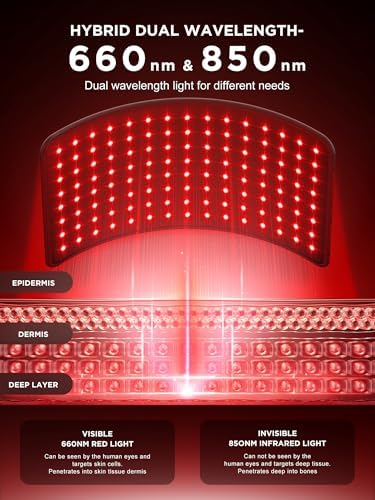 INTEO Red Light Therapy for Face and Body, Infrared Red Light Therapy Lamp - Image 6
