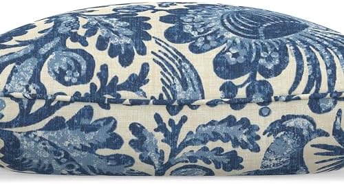 Pillow Perfect Floral Indoor/Outdoor Accent Throw Pillow, Plush Fill, Weather, and Fade Resistant, Large Lumbar - 16.5" x 24.5", Tucker Resist Indigo, 2 Count - Image 4