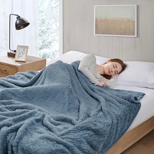 Woolrich Burlington Berber Blanket Super Soft, Cozy Lightweight Cover with Luxurious Velvet Binding, Modern Trendy All Season Bedspread Bedding-Set, Twin: 66x90, Blue - Image 3
