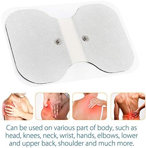 LotFancy TENS Unit Pads 4.3” X 6”, 4Pcs Snap Electrode Pads Large, Butterfly Shape, Reusable, Self-Adhesive - Image 5