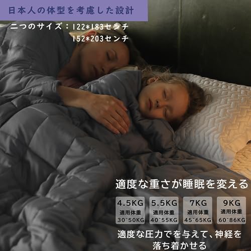 YnM 12lbs Weighted Blanket for Adults, Breathable Heavy Bed Throw Blanket with Cooling Glass Beads for All Season Use, Ideal for ~110lbs (48x72 Inches, Twin/Full, Dark Grey) - Image 2