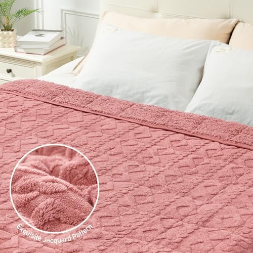 Wemore Weighted Blanket for Adults Twin Size 15 lbs 48" x 72" Apricot Pink - Image 4