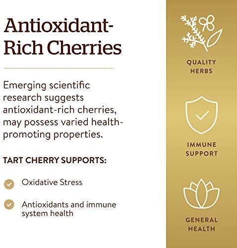 Solgar Tart Cherry 1000 mg, 90 Vegetable Capsules, Antioxidant w/Quercetin - Image 4