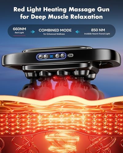 20-Head Massage Gun Deep Tissue Percussion Massager with 3 Modes - Image 3