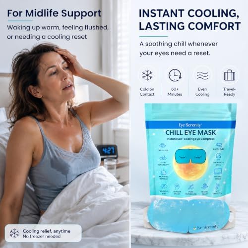 Eye Serenity CHILL Self Cooling Mask for Sleeping, Cold Eye Mask (15 masks) - Image 4