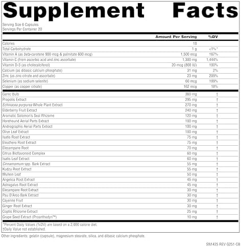 Source Naturals Wellness Formula, Advanced Immune Support - 120 Capsules - Image 4