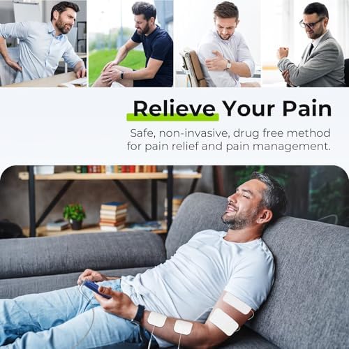 AUVON 3-in-1 TENS Unit Muscle Stimulator, 40 Levels for Gradual Pain Relief - Image 2