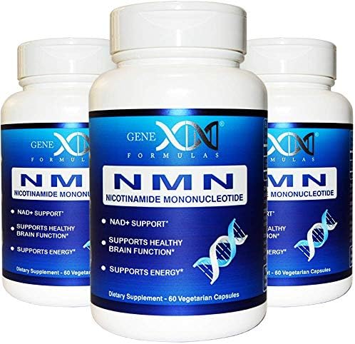 Genex Formulas NMN 250 mg Dose Stabilized Form 99% Pure Supplement, 3 Pack by GenexFormulas
