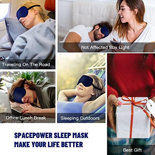 Silk Sleep Mask, Blackout Eye Mask for Sleeping with Adjustable Strap - Image 5